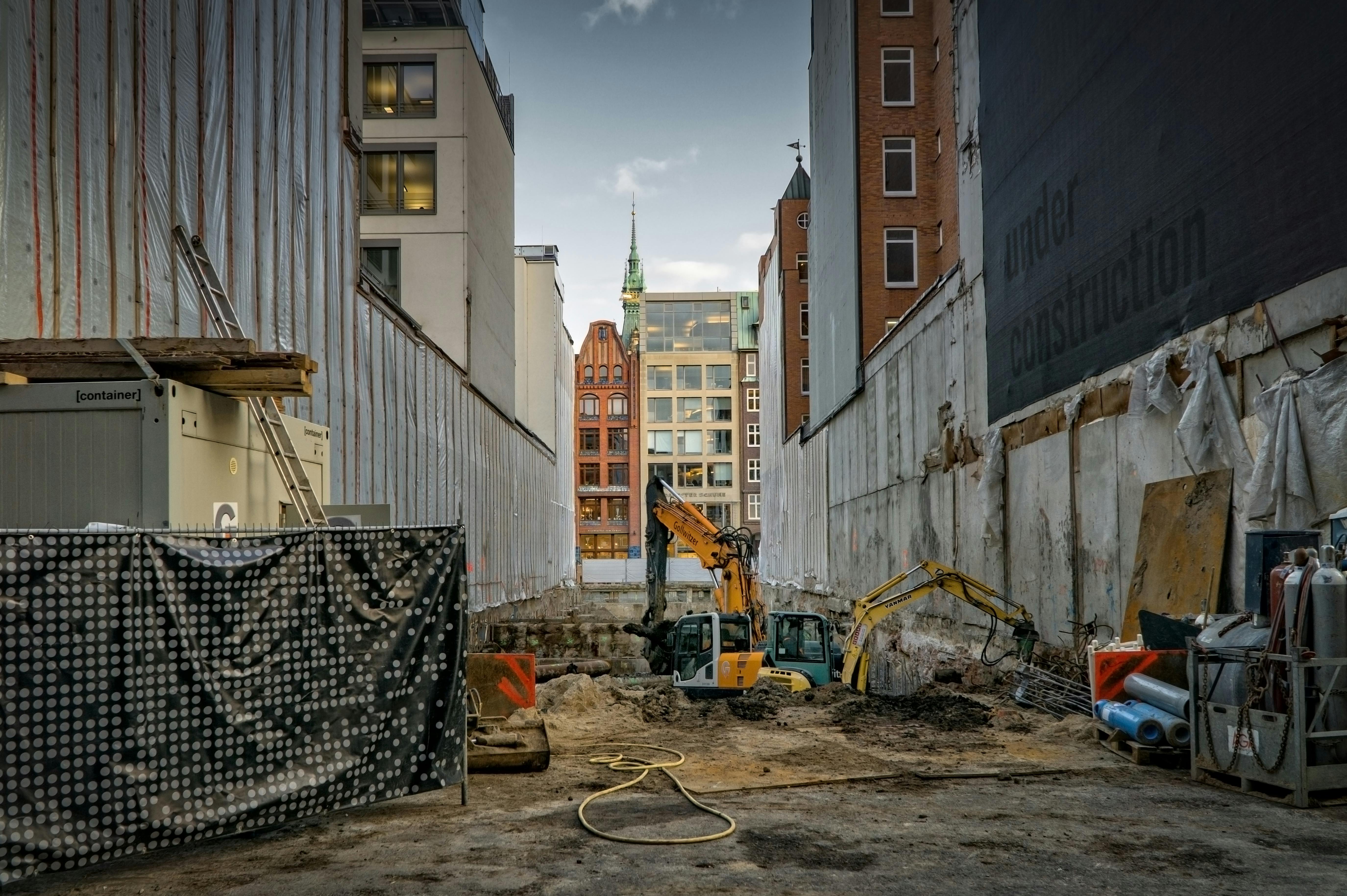 yellow and black excavator