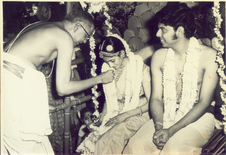 Bride And Groom At Traditional Marriage Ceremony