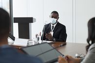 Professional Man wearing Face Mask