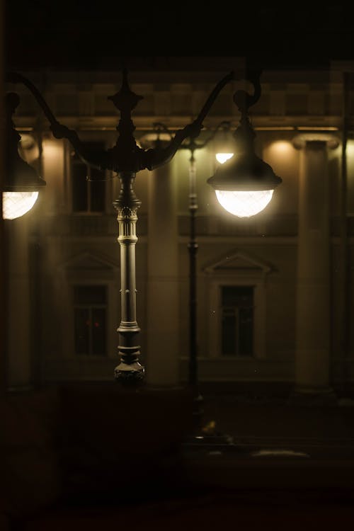 Free Photograph of a Street Lamp at Night Stock Photo