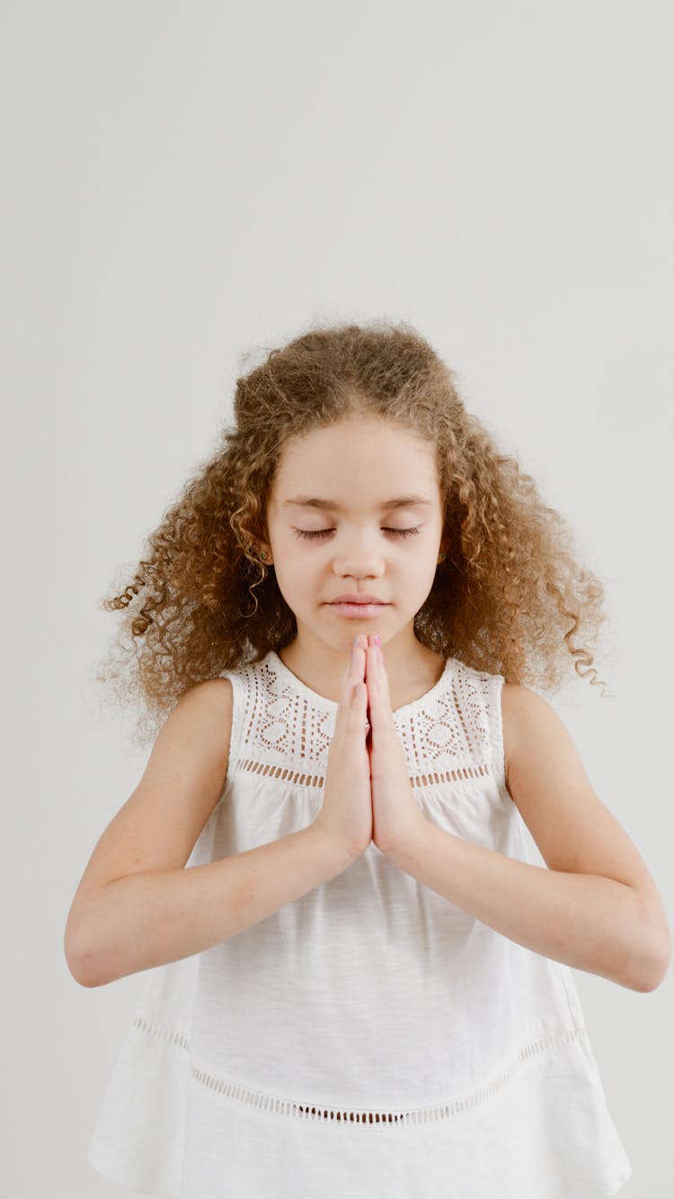 A Young Girl Doing Yoga