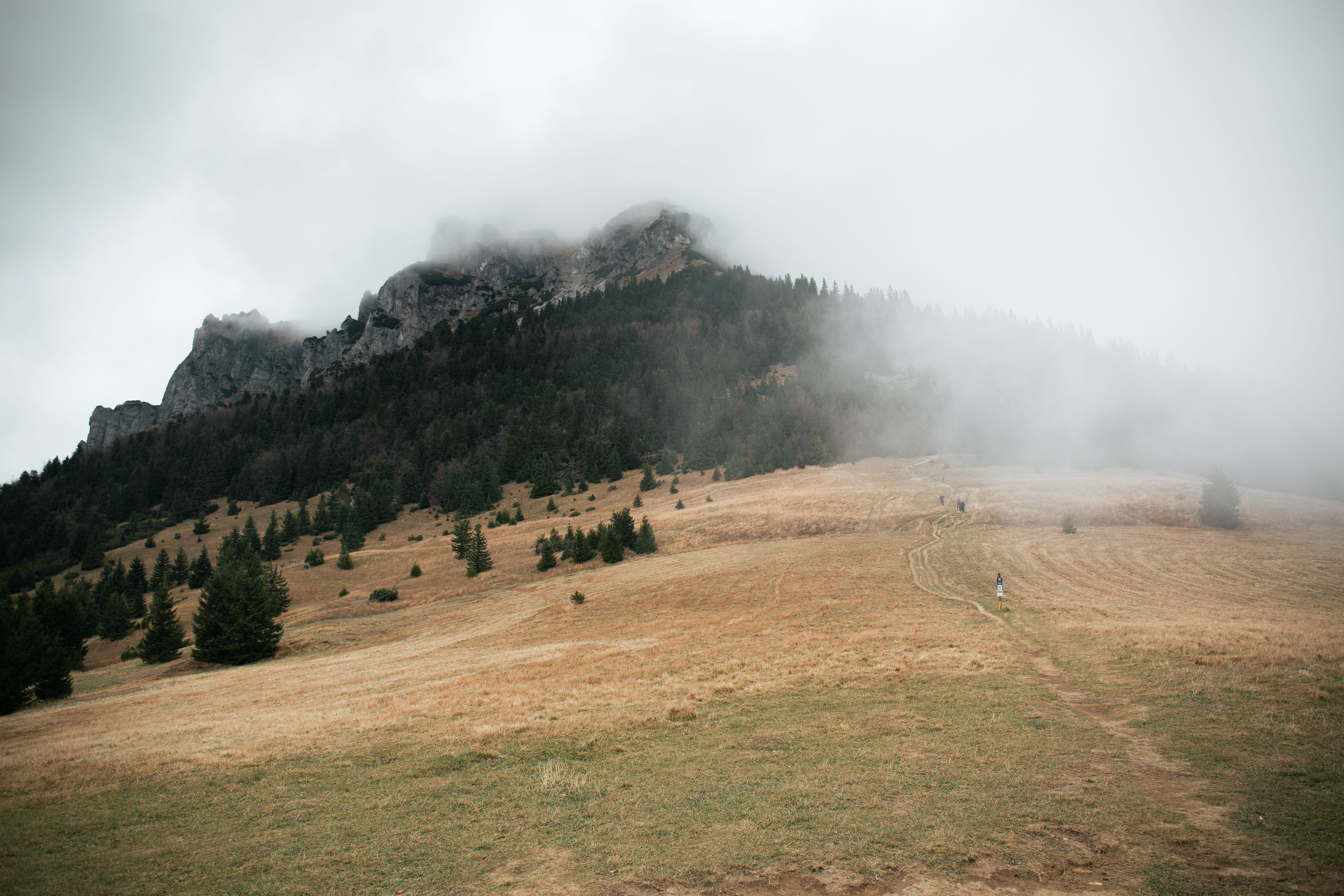 View of a Mountain with Fog · Free Stock Photo