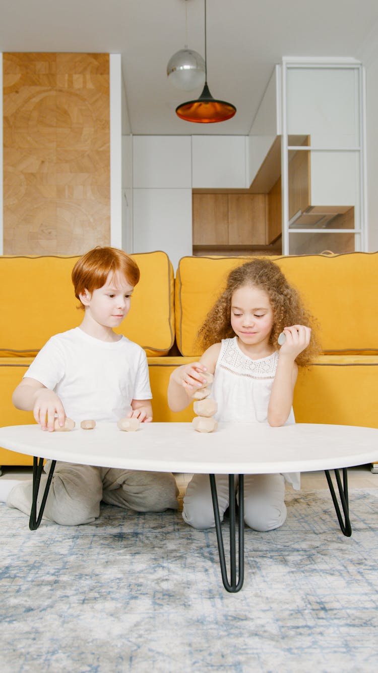 A Boy And Girl Playing Together 