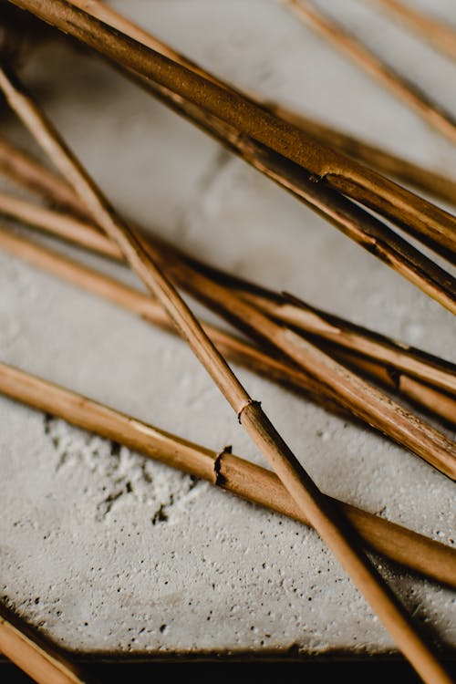 Close-Up Shot of Wooden Sticks