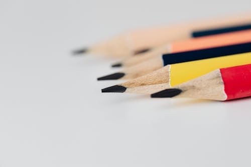 Close-Up Shot of Lead Pencils