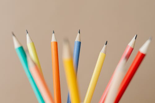 Free Close-up of Colored Pencils Stock Photo