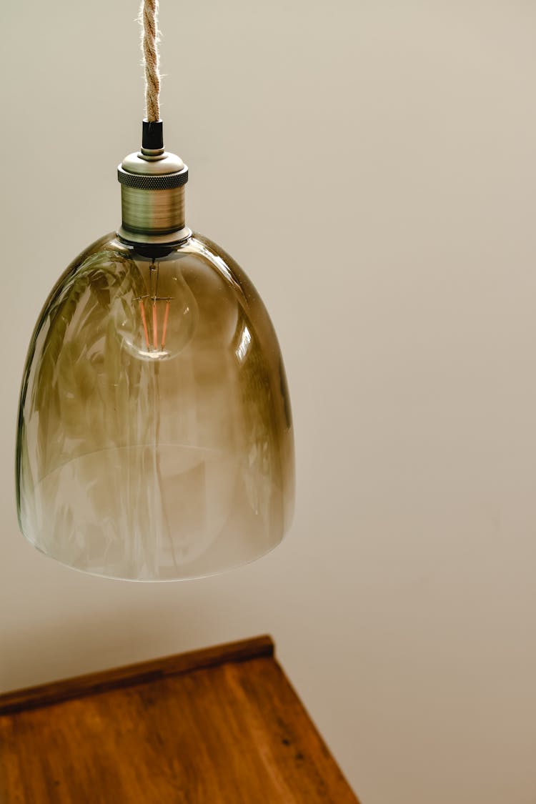 Bell Glass Bottle Lamp  Hanging