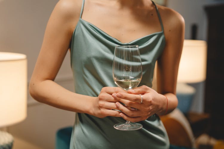 Woman Holding A Wine Glass