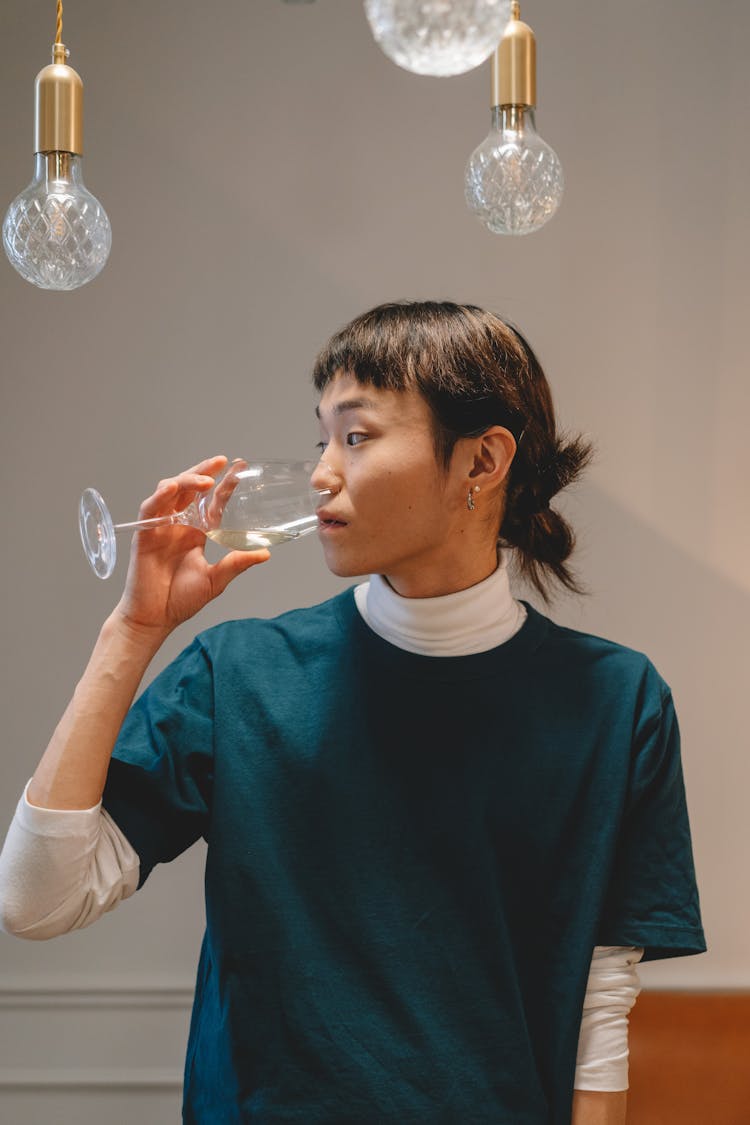 Woman Drinking Wine