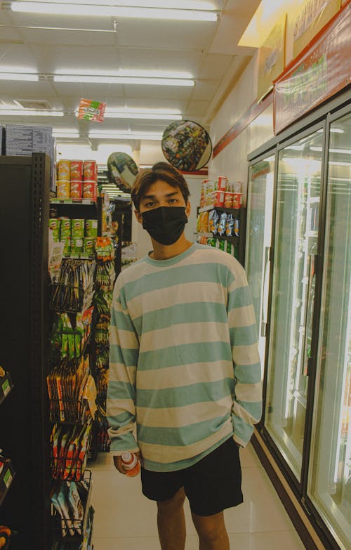 A Man Inside a Convenience Store