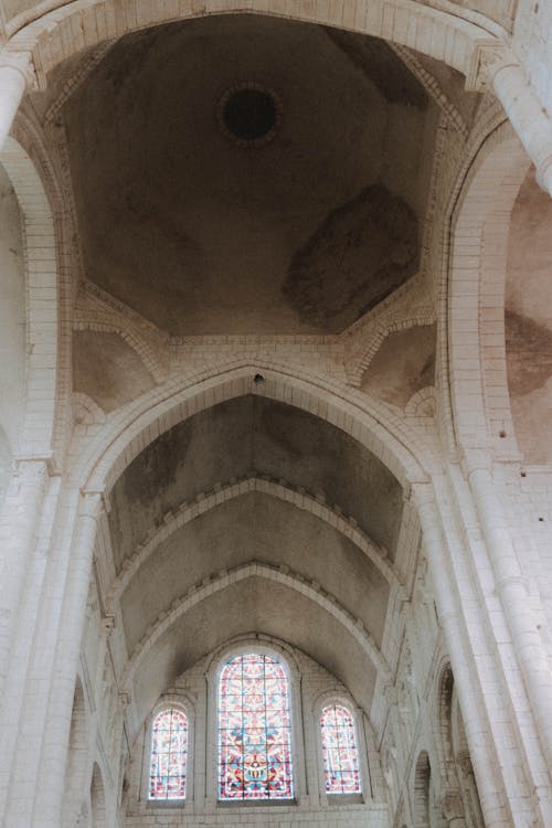 Free Dome ceiling of the Notre Dame Church in France Stock Photo