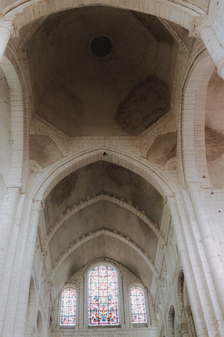 Dome Ceiling Of The Notre Dame Church In France