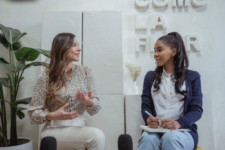 Women Sitting For An Interview