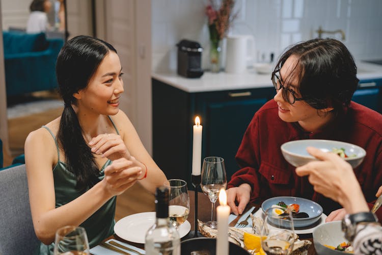 Man And Woman Talking To Each Other