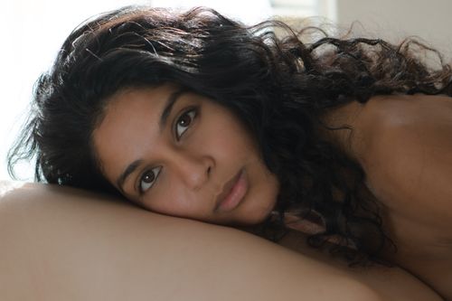 Curly hair portrait