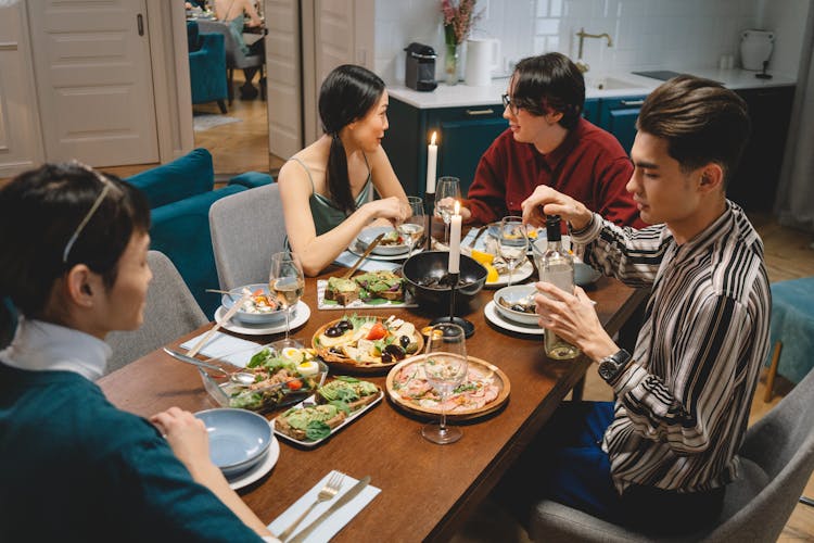 Friends Eating Together