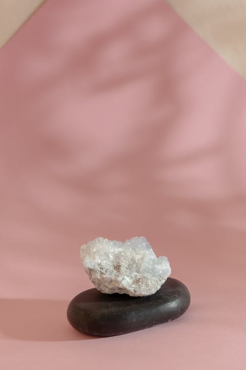 Mineral Quartz over a Stone