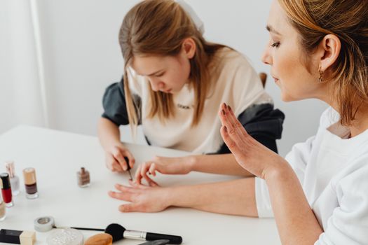Women Doing Manicure