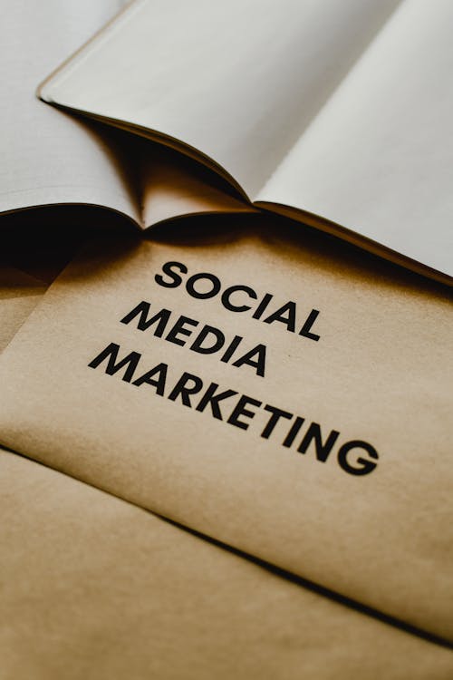 Free Close-Up Shot of a Social Media Marketing Text on an Envelope Stock Photo