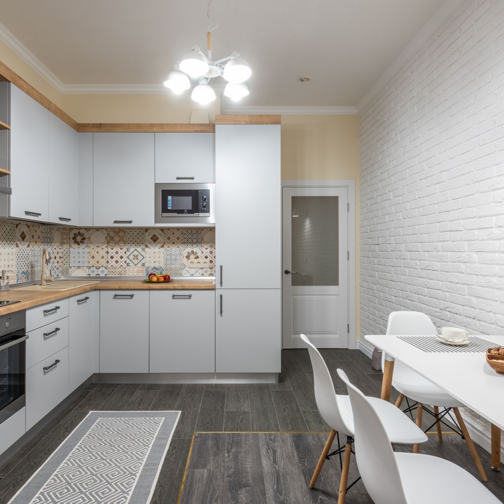 Kitchen Spraying in North Harrow — walls rolled to an even, flat finish