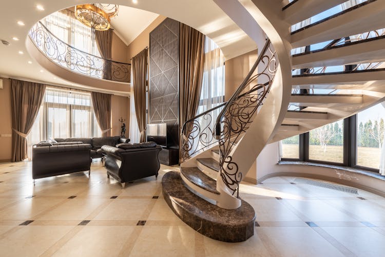 Interior Of Luxury House With Staircase