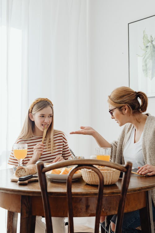 Free Mother Scolds her Daughter Stock Photo