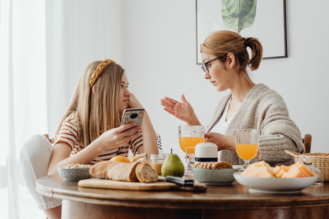 Free Mother Talking to her Daughter Stock Photo