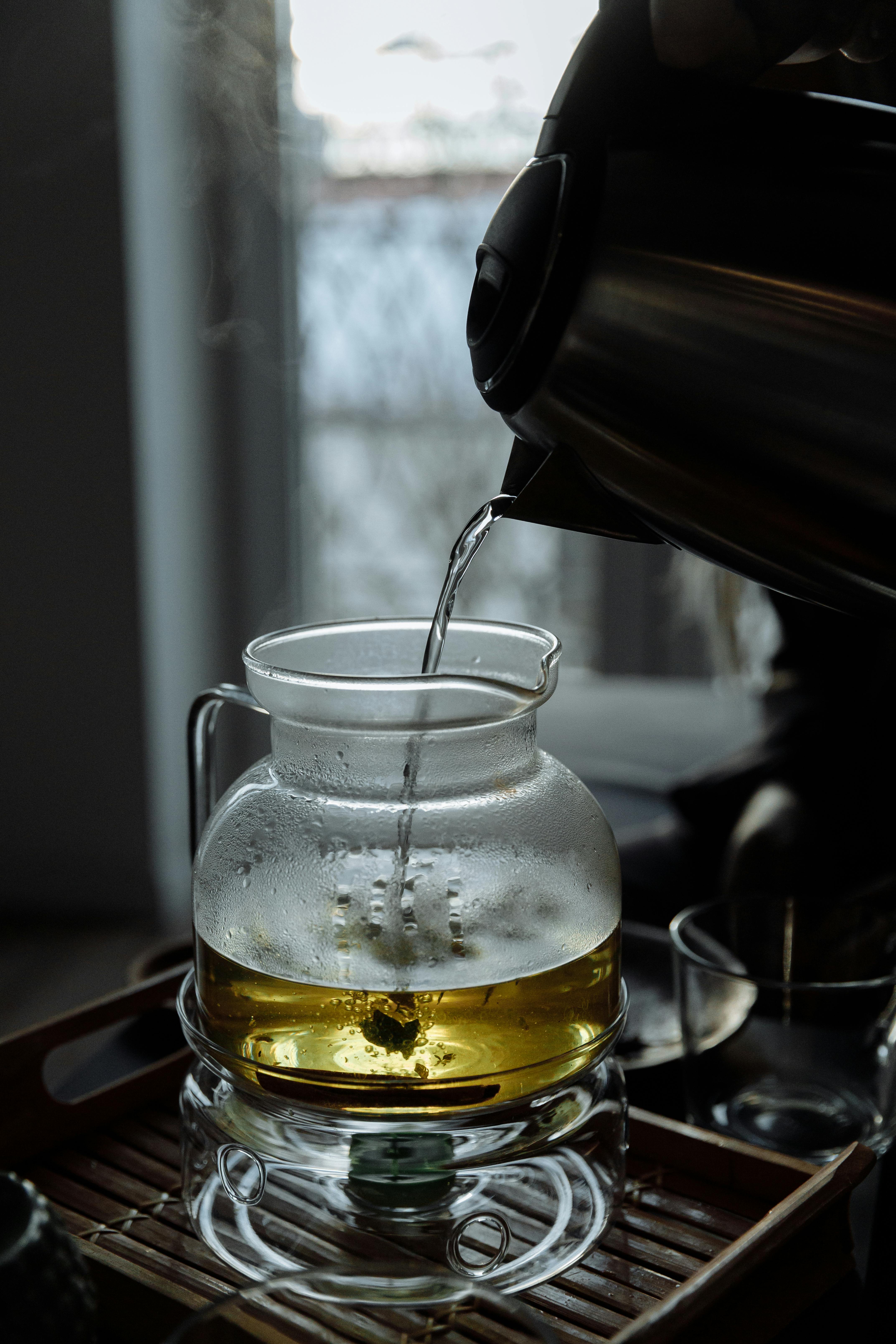 Glass Of Tea Or Hot Water, Close Up Stock Photo, Picture and Royalty Free  Image. Image 56875557.
