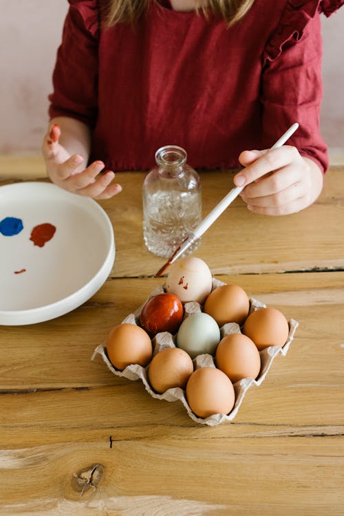 A Person Painting Eggs