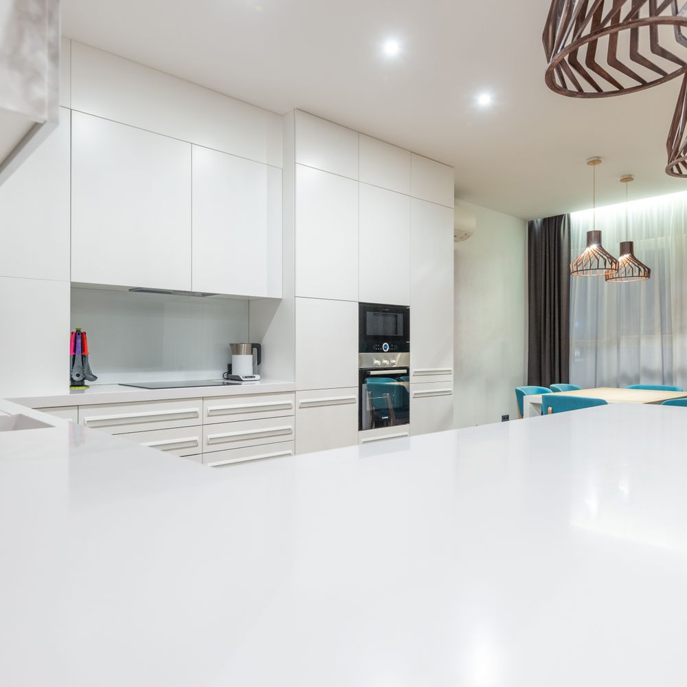 Kitchen Spraying in St James's — woodwork brushed to a crisp, smooth line