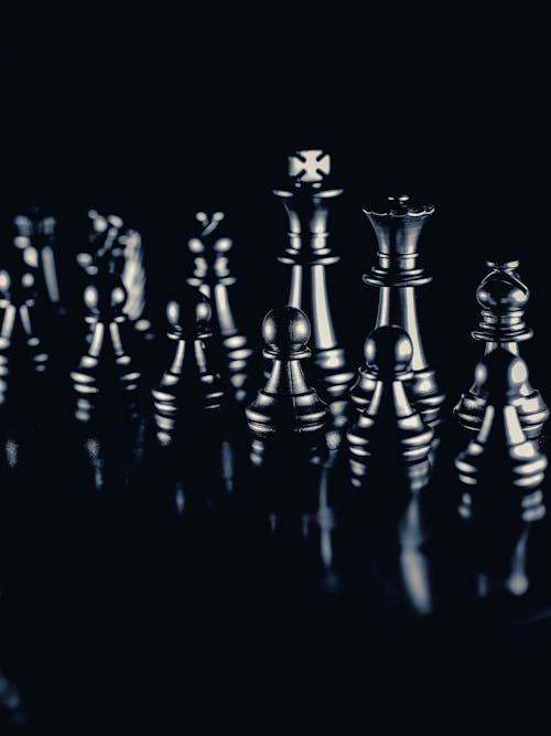A Close-Up Shot of Chess Pieces