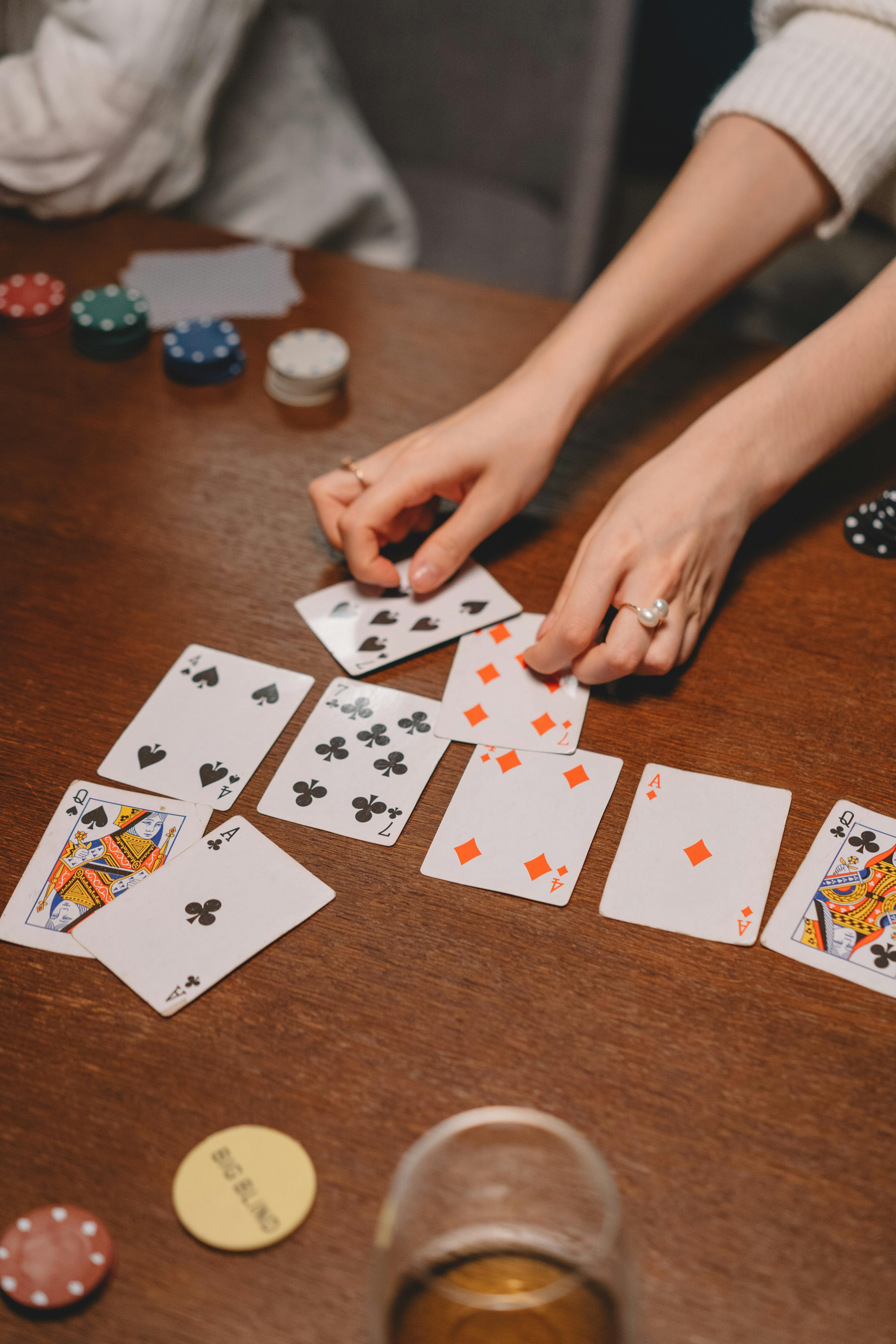 hands woman addiction casino