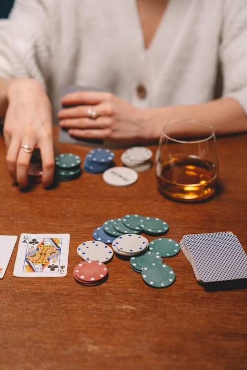 Woman Playing Poker