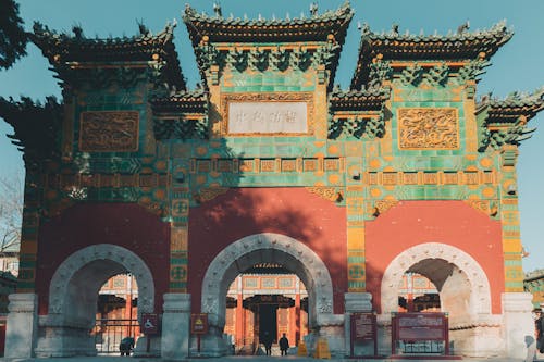 Foto d'estoc gratuïta de arquitectura xinesa, beijing, cel blau