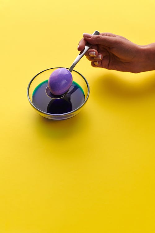 Purple Egg on a Spoon