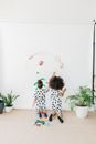 Kids Painting a Backdrop