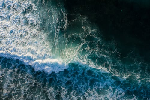 Gratis stockfoto met blauw, dronefoto, golven