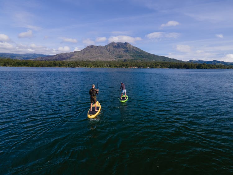 Men Standup Paddleboarding