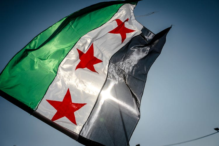 Close Up Of Syrian Flag