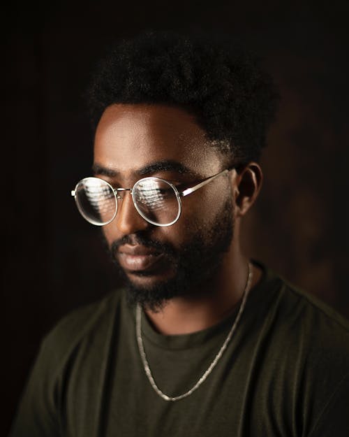 Portrait of a Bearded Man With Eyeglasses 