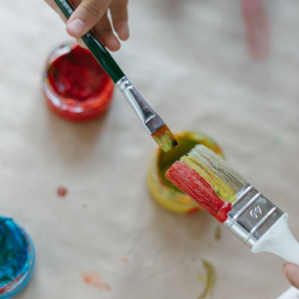 Painters and Decorators in Stonebridge — a decorator at work mid-project