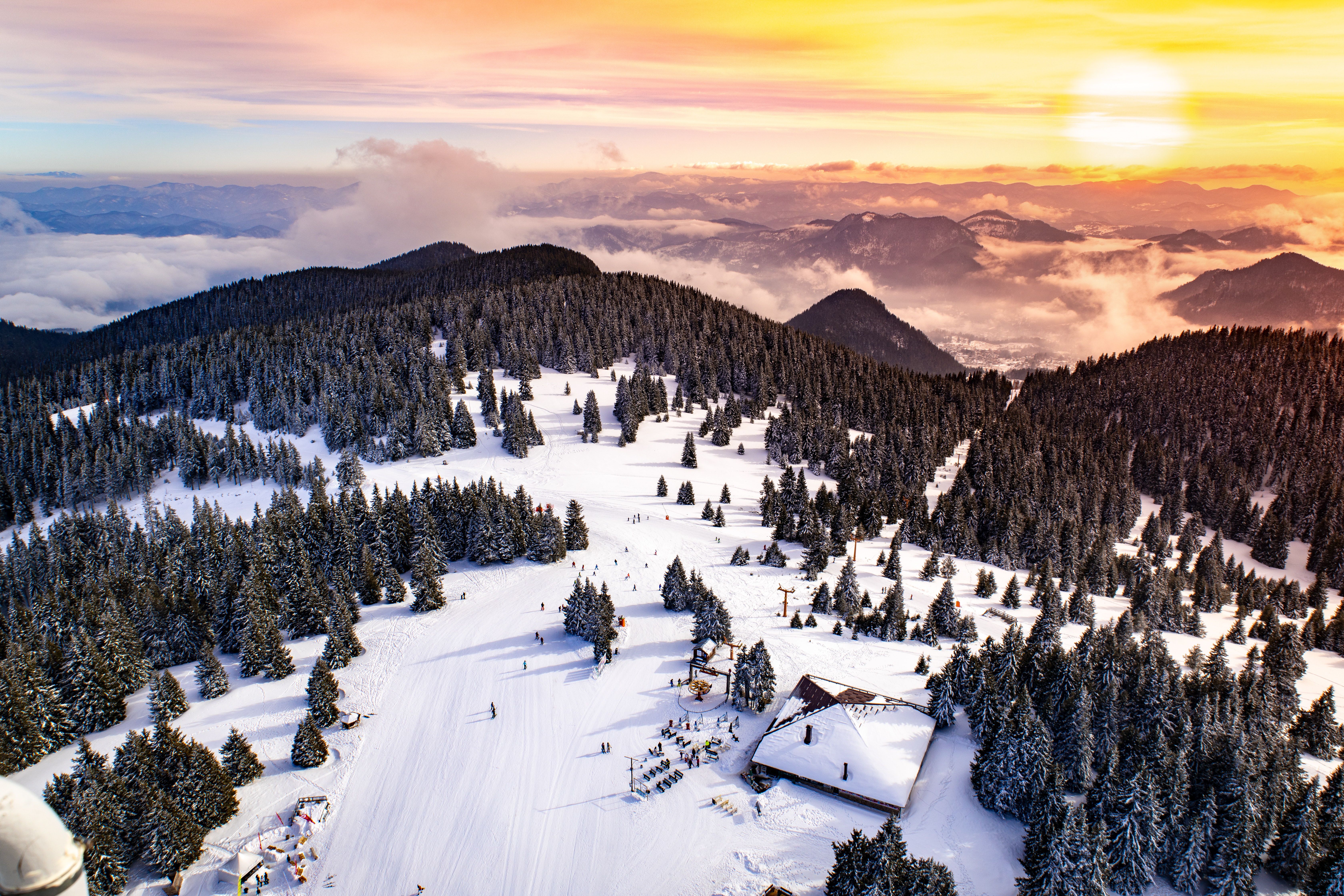 Aerial View of Mountain Covered in Snow · Free Stock Photo
