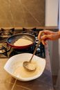A Person Cooking a Pancake