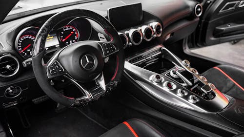 The Interior of a Mercedes Benz Car