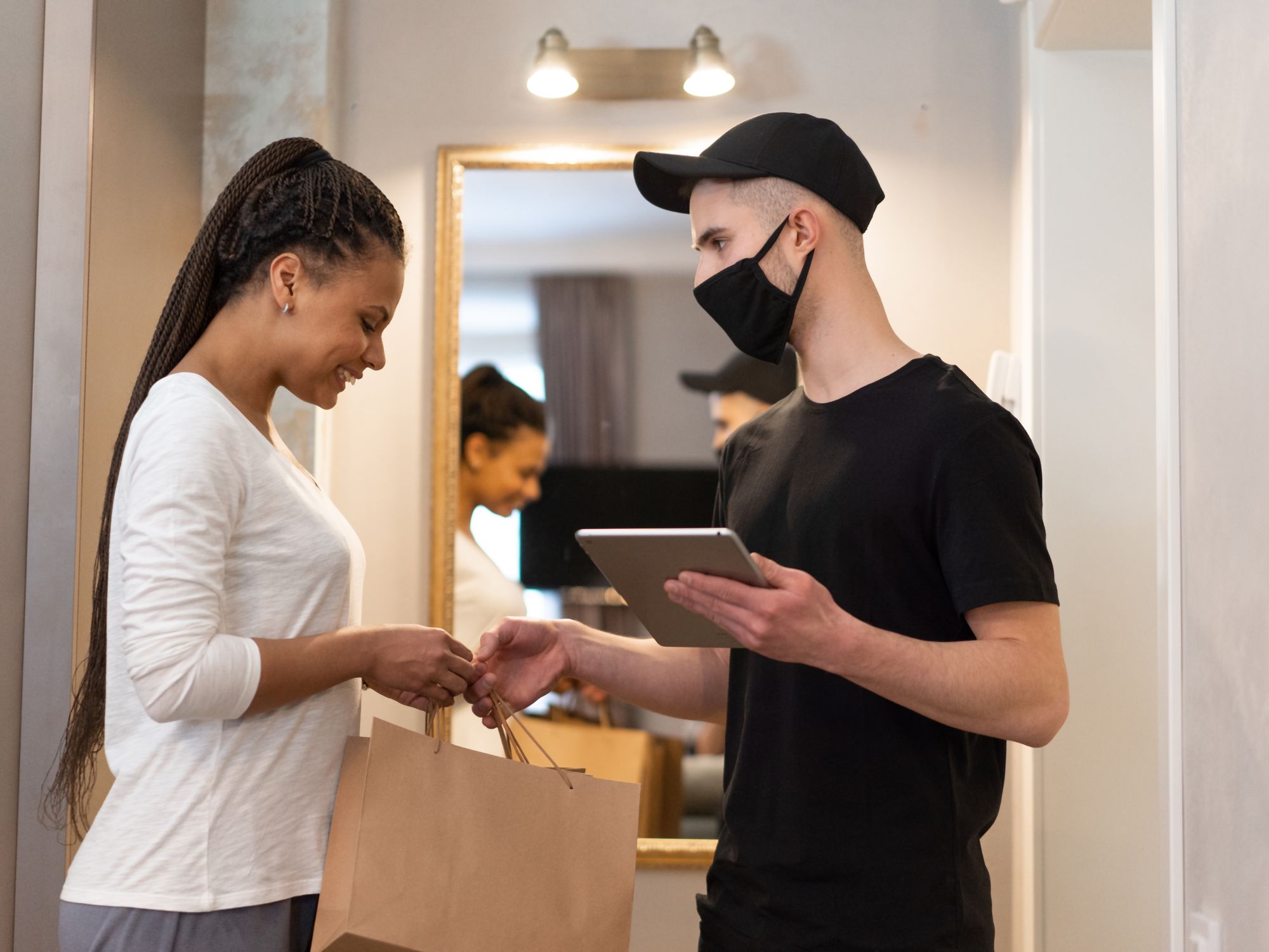 Furniture & Delivery in Evanton, Scotland — movers delivering furniture from a van