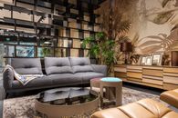 Gray and White Sectional Couch