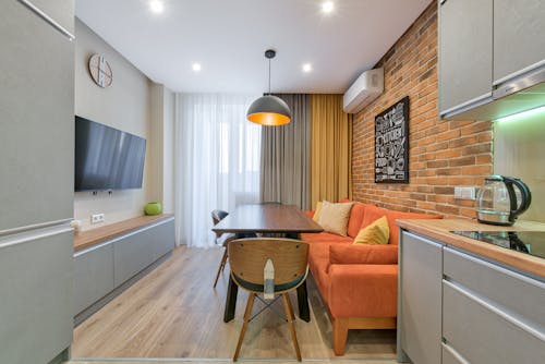 Foto profissional grátis de #interior, abajur, apartamento