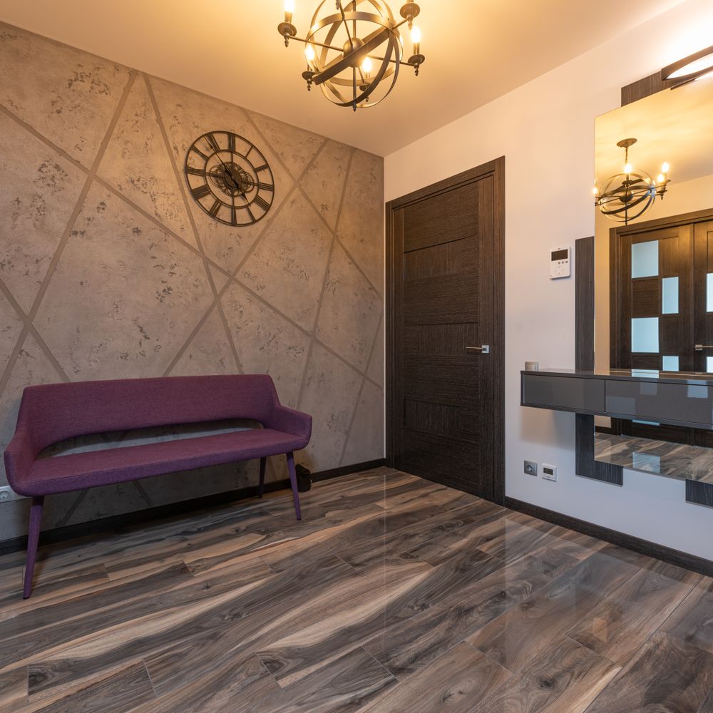 Wallpapering in Addiscombe — woodwork brushed to a crisp, smooth line