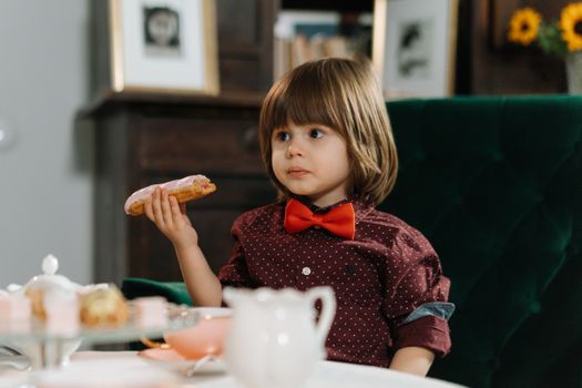 Child Eating an Eclair