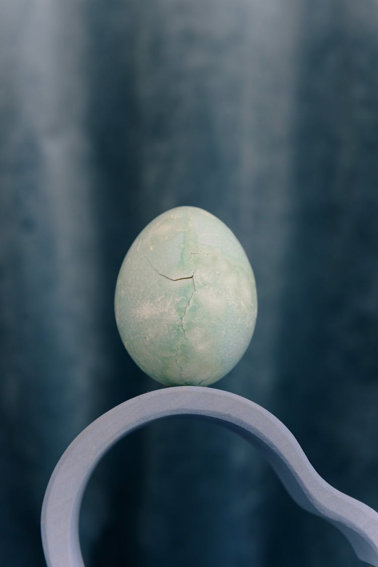 An Egg With A Cracked 